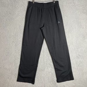 Adidas Track Pants Black with black Stripes Size L